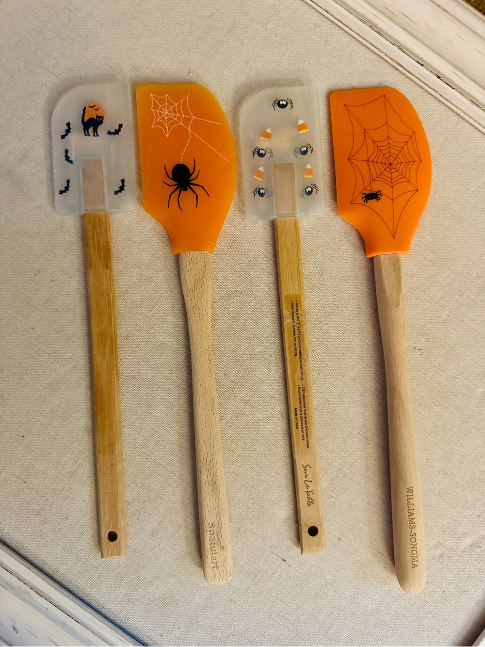Vintage Halloween themed silicone spatulas set of 4